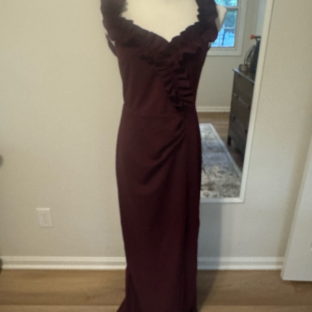Lulu's Cocktail Evening Burgundy Dress